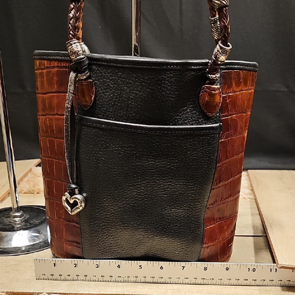 Black Leather Patch with Logo - image 2